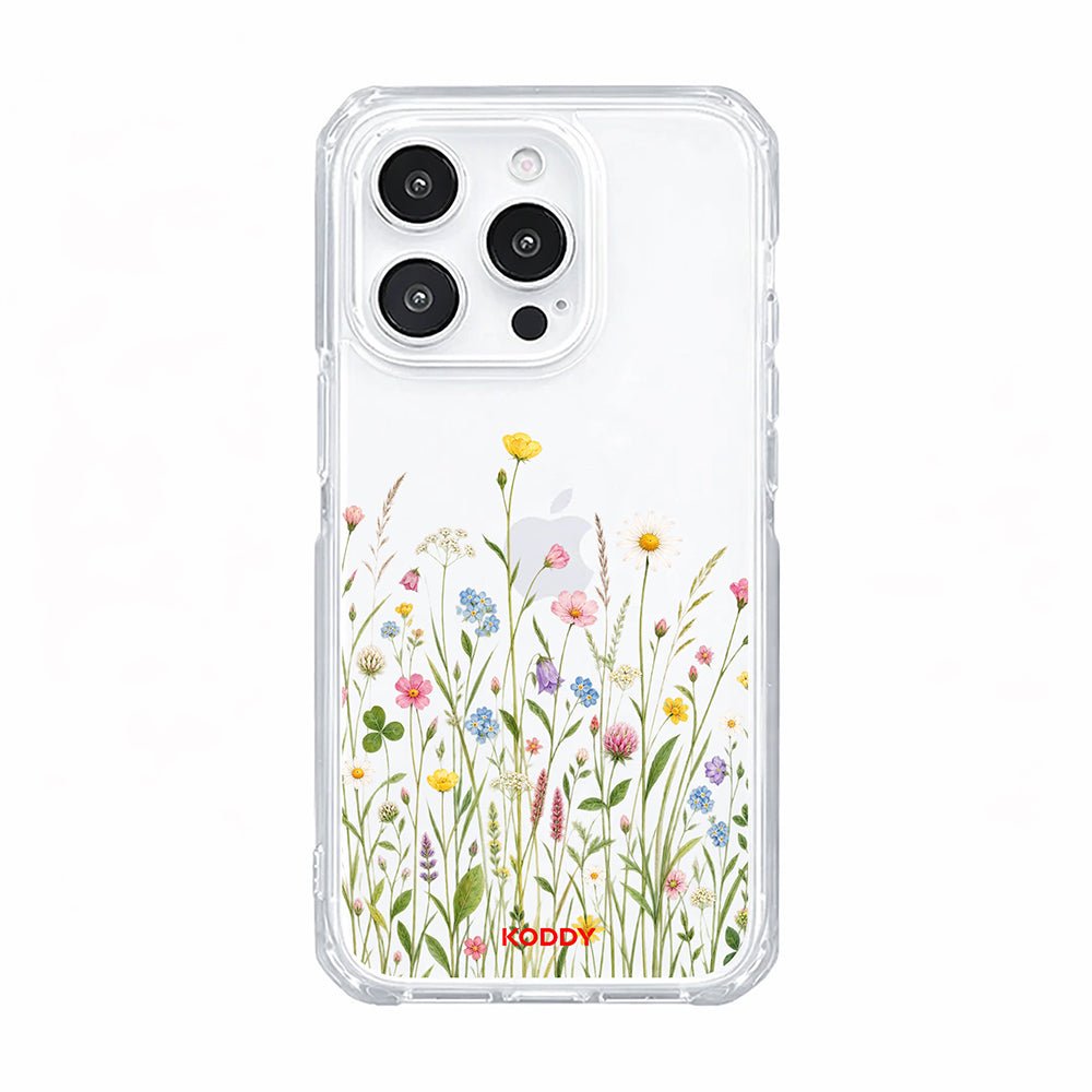 Delicate Wildflower Meadow Clear Phone Case