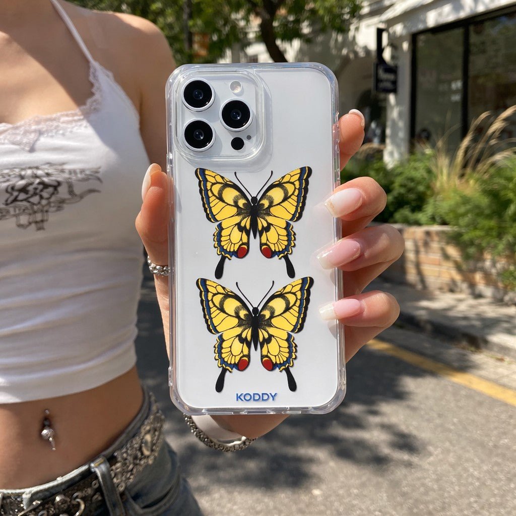 Double Swallowtail Butterflies Phone Case-KODDY aesthetic iphone case UK
