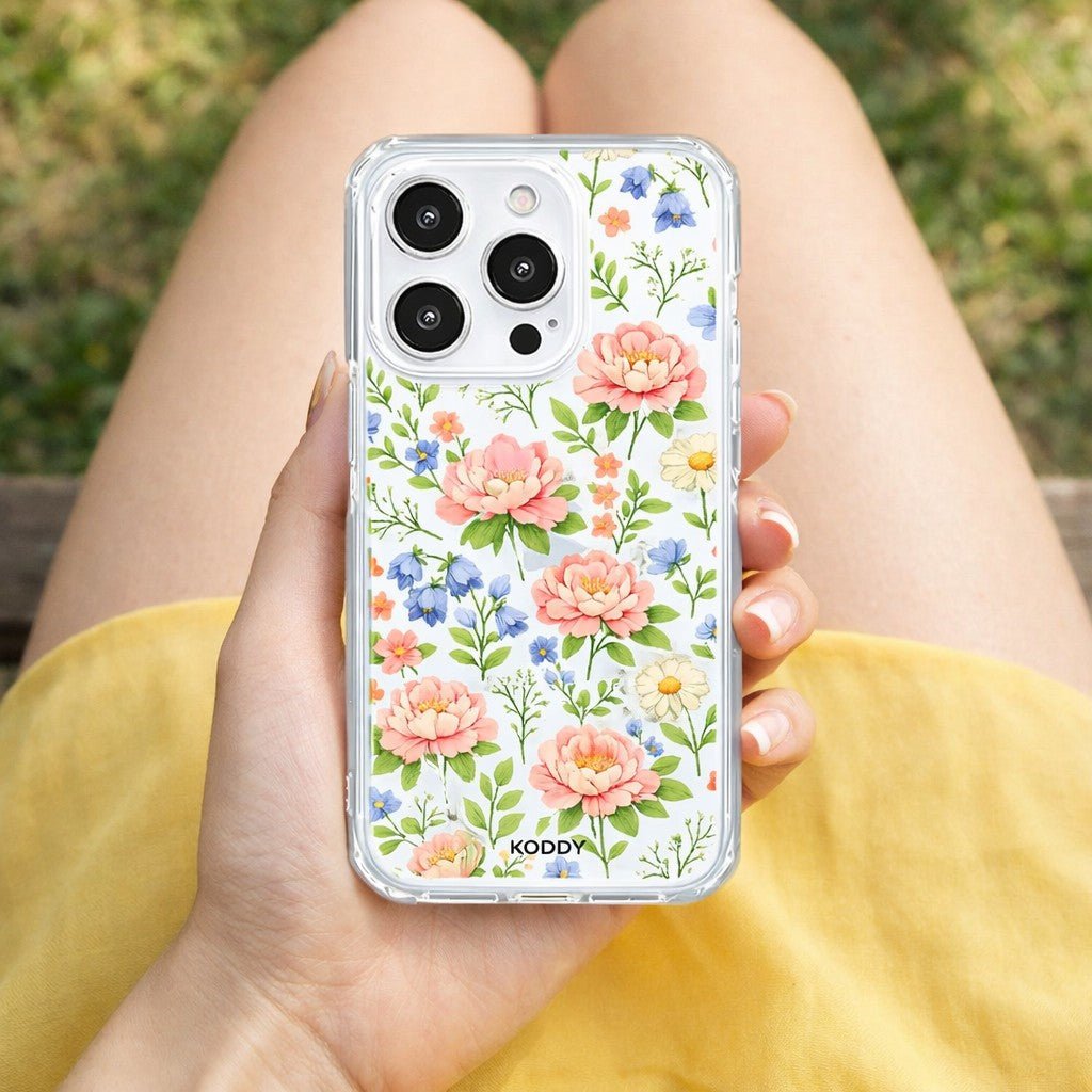 Floral Garden Clear phone case-KODDY aesthetic iphone case UK