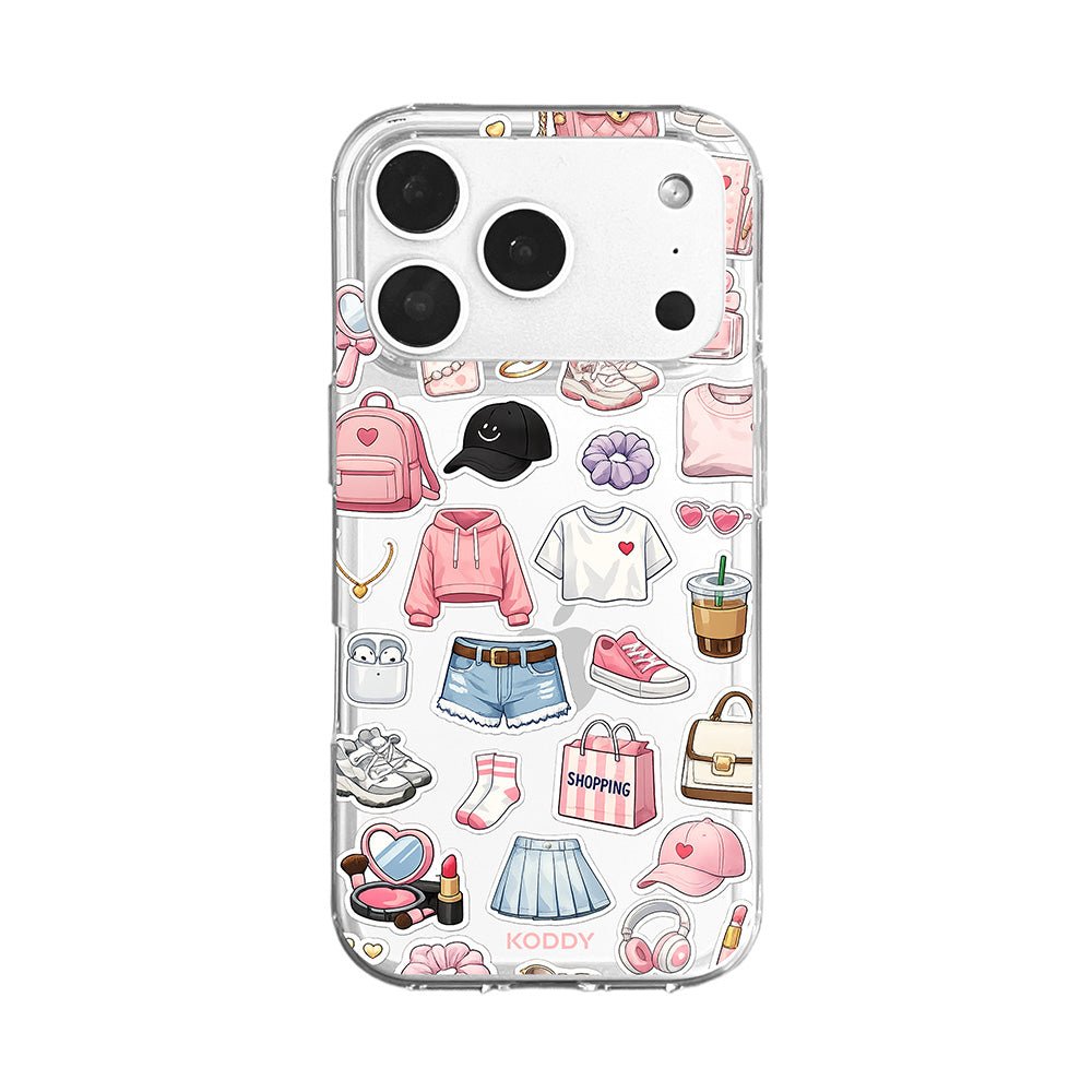 Girly Daily Fashion Items Sticker Phone Case-KODDY aesthetic iphone case UK