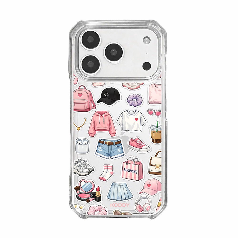 Girly Daily Fashion Items Sticker Phone Case-KODDY aesthetic iphone case UK