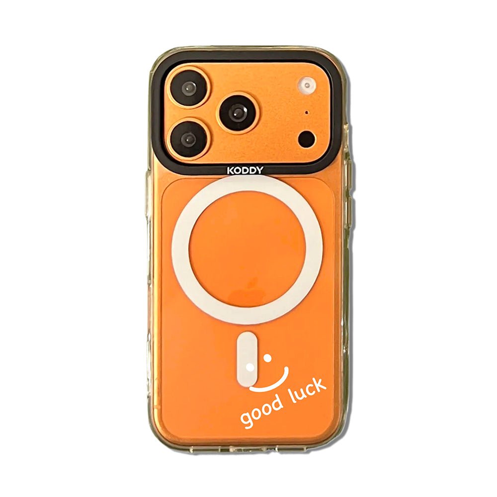 Good Luck Smiley Face in White Clear iPhone Case