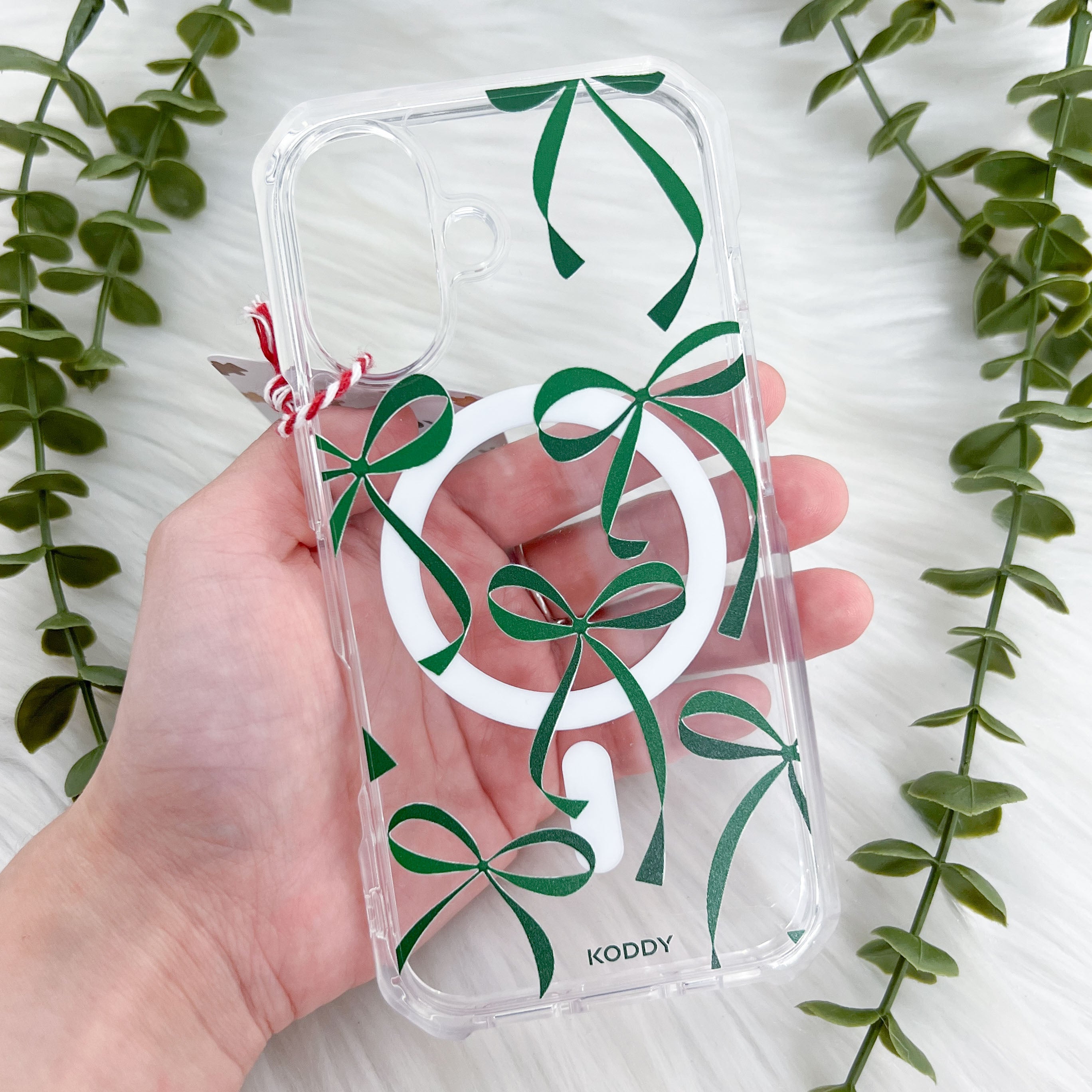 Green Ribbon Bows Phone Case-KODDY aesthetic iphone case UK