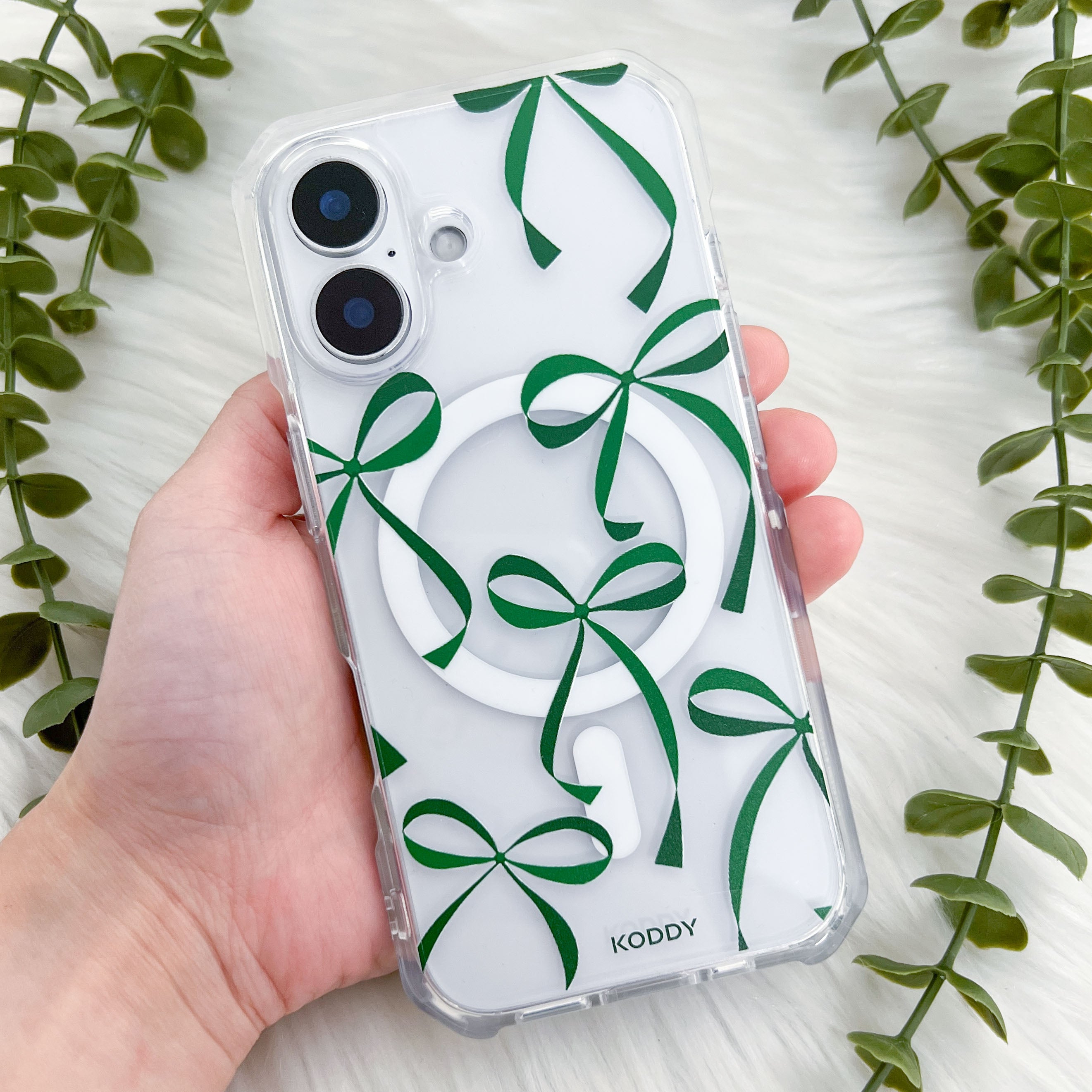 Green Ribbon Bows Phone Case-KODDY aesthetic iphone case UK