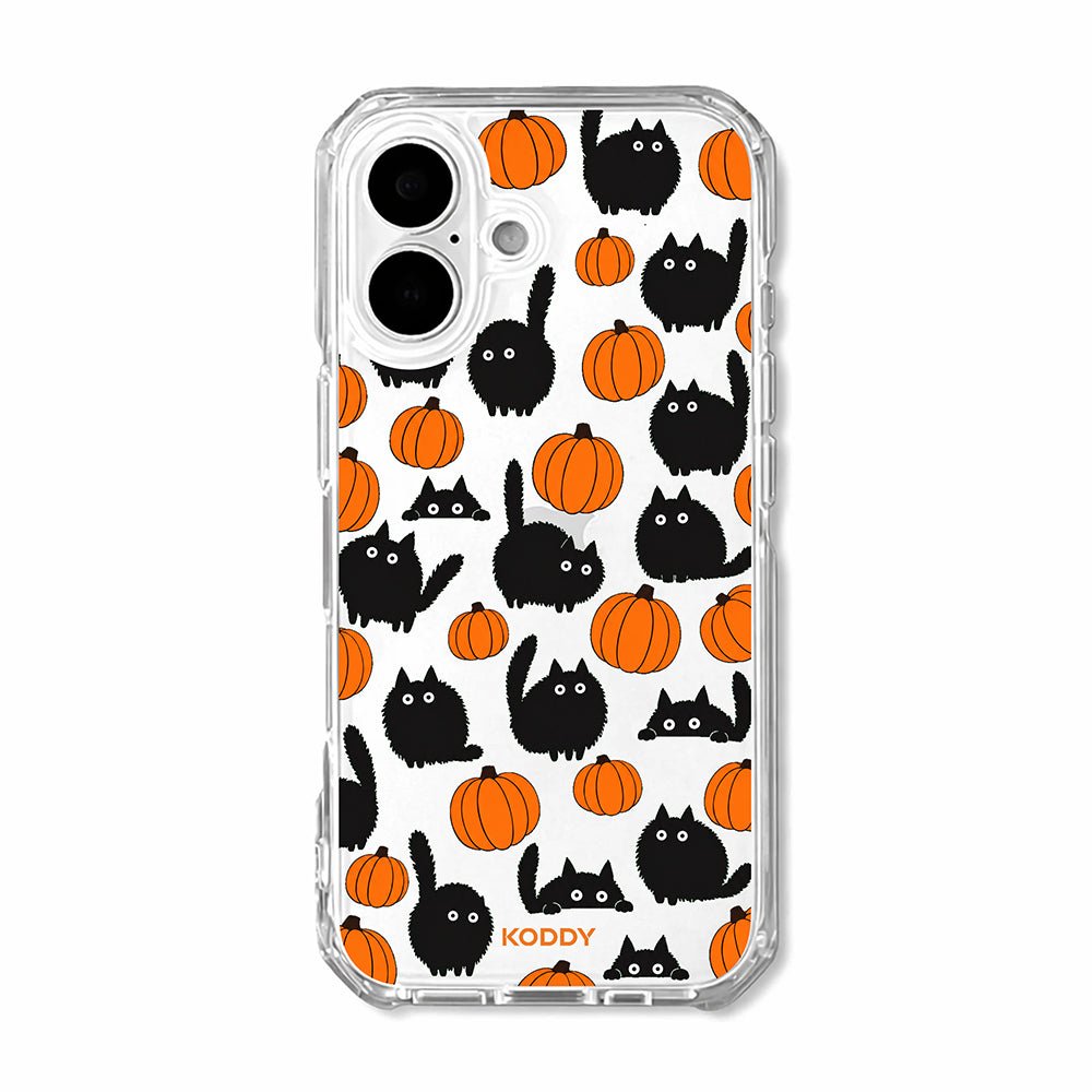 Halloween Black Cat & Pumpkin Phone Case