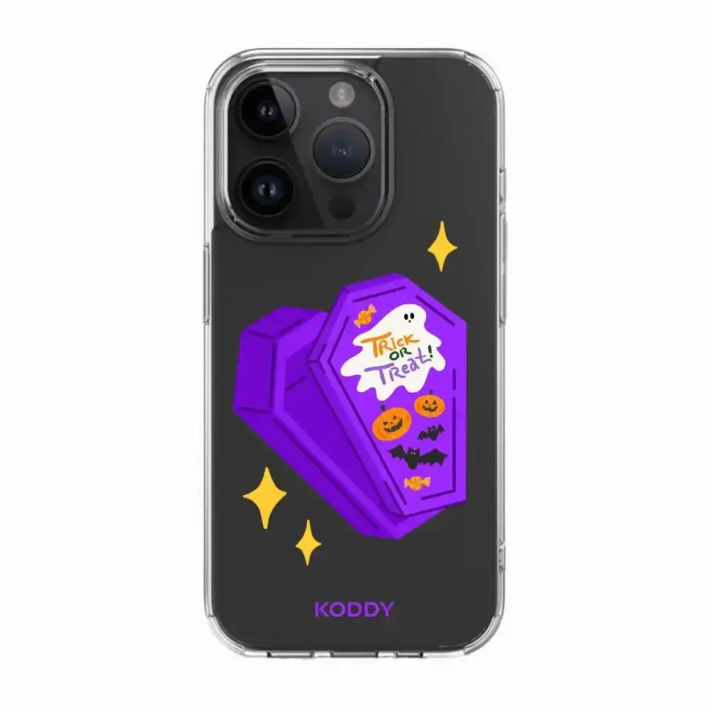 Halloween Purple coffin Phone Case