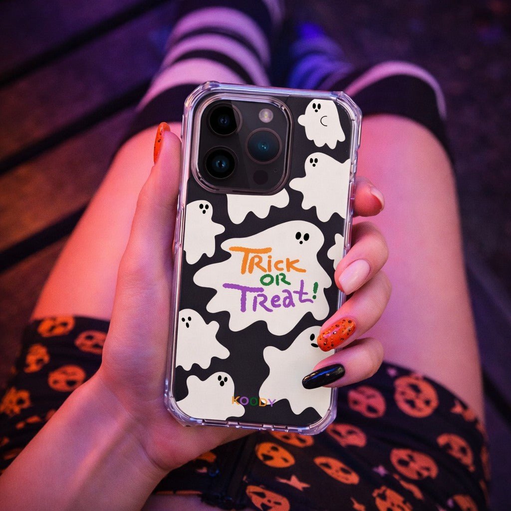Halloween Trick Or Treat Ghost Phone Case - KODDY aesthetic iphone case UK