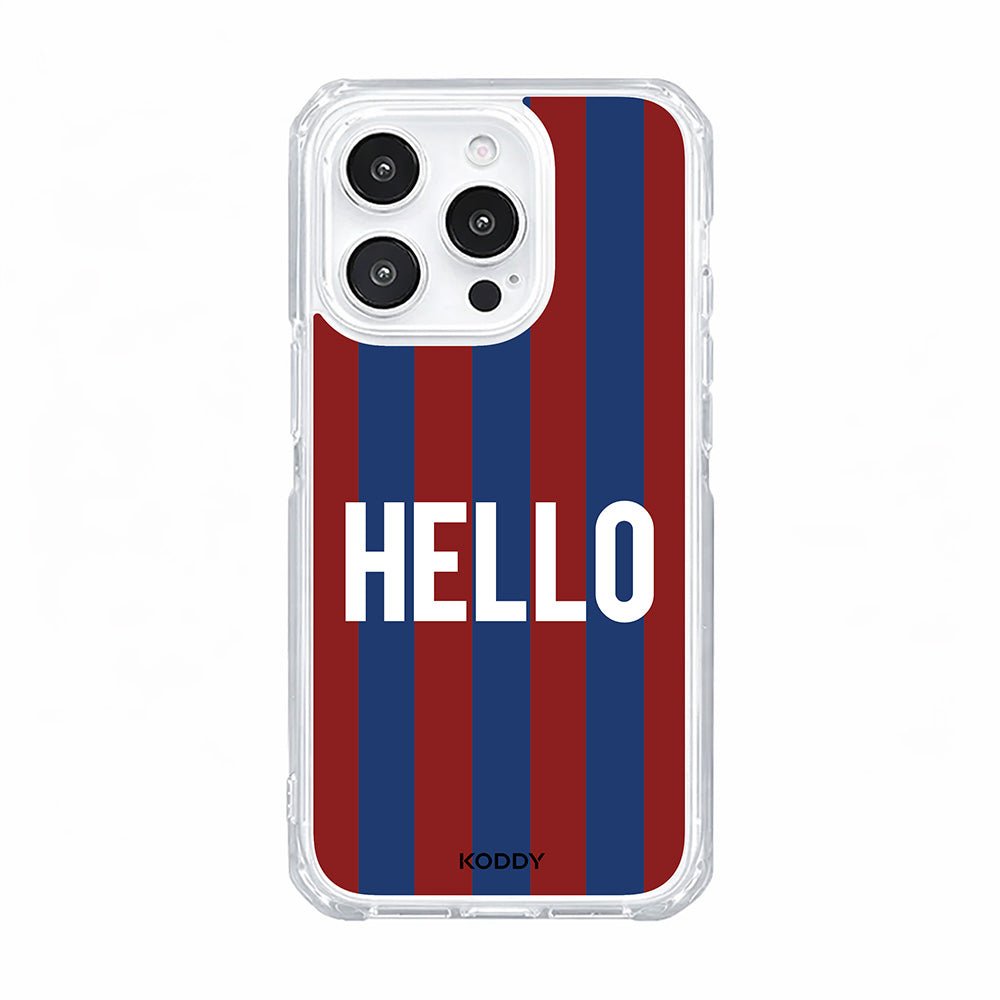Hello Retro Stripe Phone Case-KODDY aesthetic iphone case UK