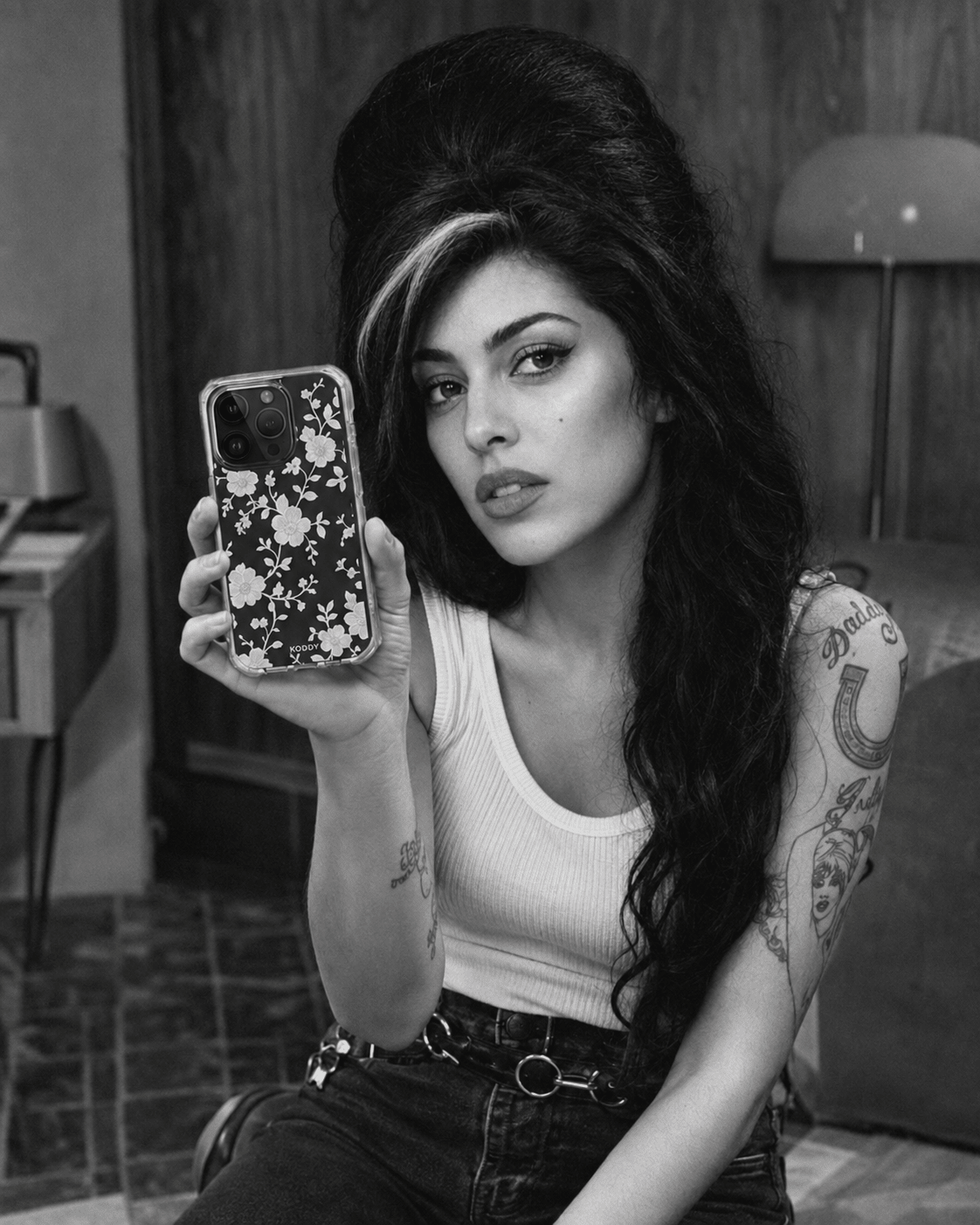 Ivory Embroidered Lace Flower Phone Case-KODDY aesthetic iphone case UK