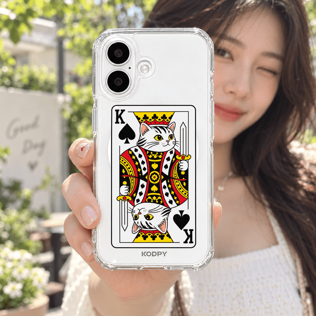 King Cat Playing Card Aesthetic Phone Case-KODDY aesthetic iphone case UK