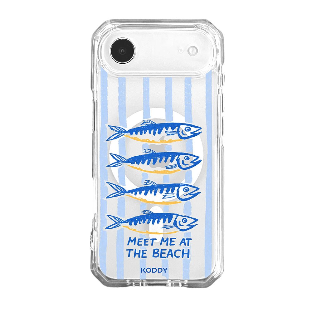 Meet Me at the Beach Sardine Stripe Phone Case-KODDY aesthetic iphone case UK