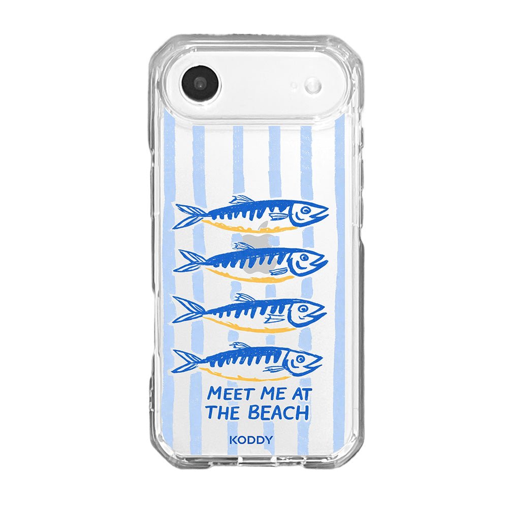 Meet Me at the Beach Sardine Stripe Phone Case-KODDY aesthetic iphone case UK