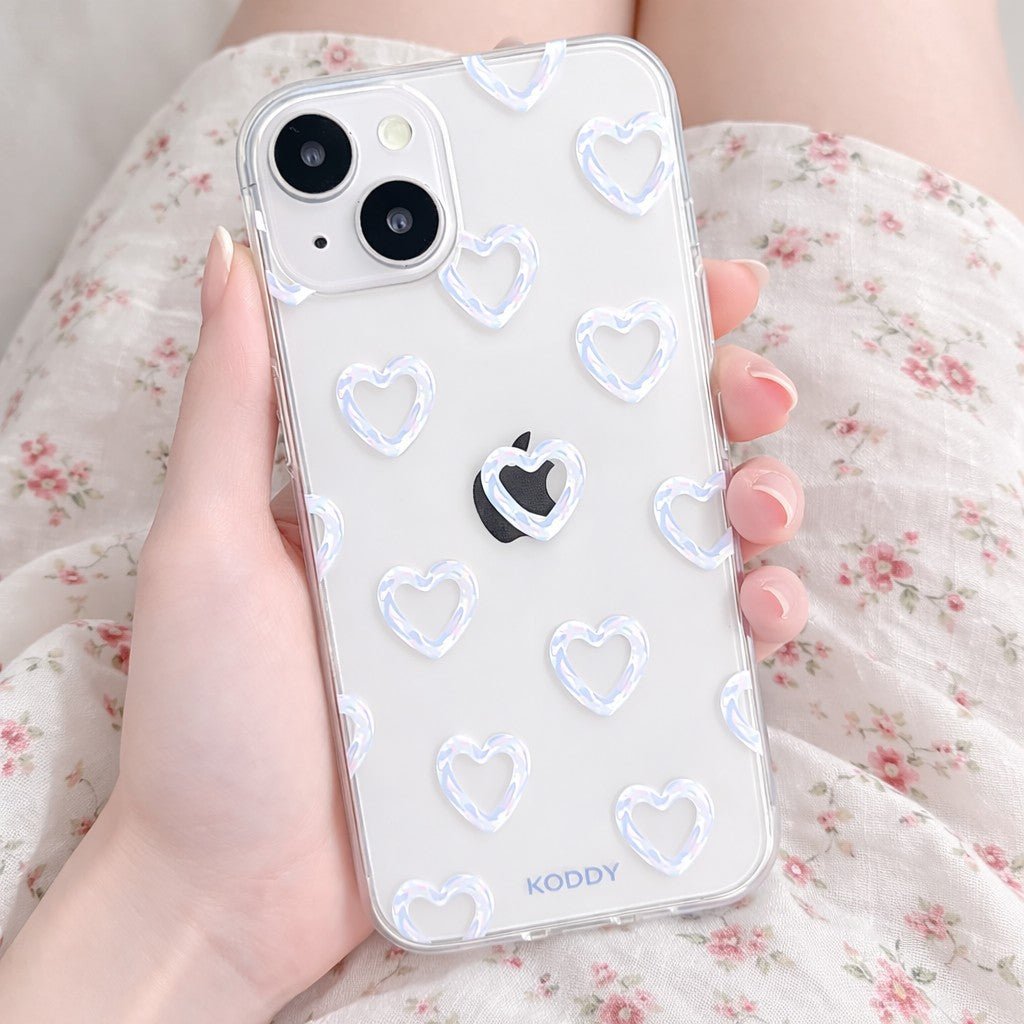 Mini Blue Bubble Hearts Phone Case - KODDY