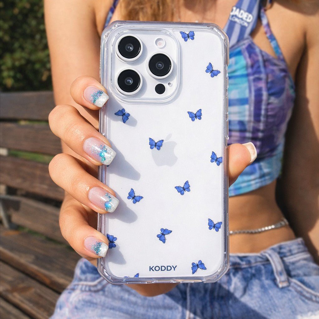 Mini Blue Butterflies Phone Case - KODDY aesthetic iphone case UK
