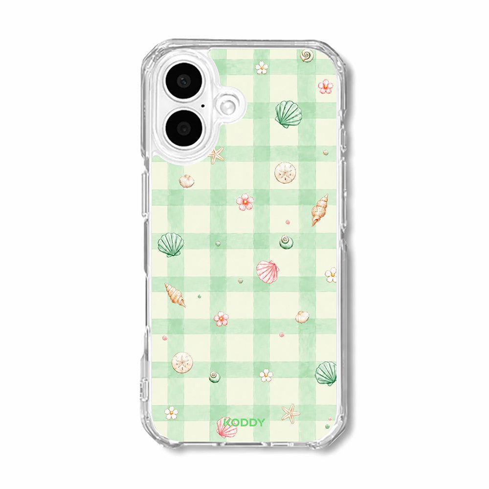 Mint Gingham Beach Phone Case-KODDY aesthetic iphone case UK