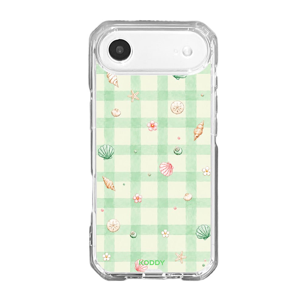 Mint Gingham Beach Phone Case-KODDY aesthetic iphone case UK