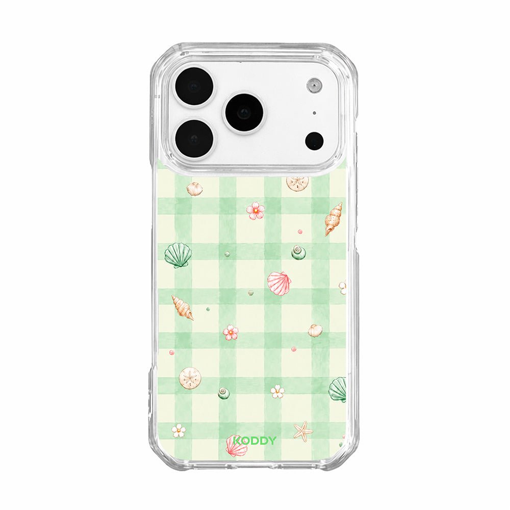 Mint Gingham Beach Phone Case-KODDY aesthetic iphone case UK