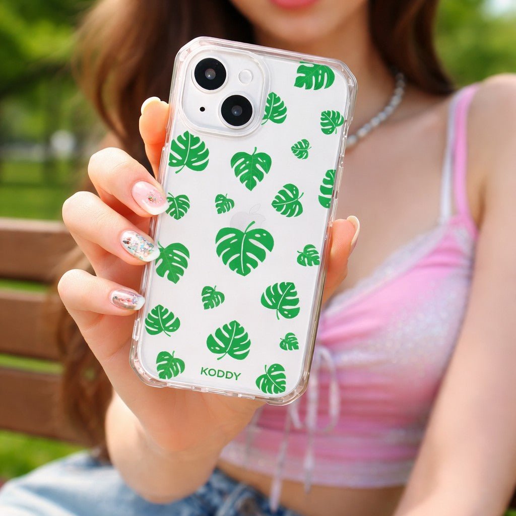 Monstera Leaves Phone Case-KODDY aesthetic iphone case UK