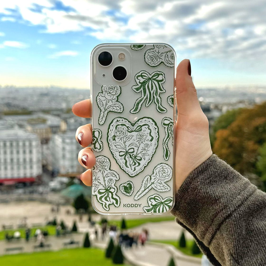 Moss Green Lace Phone Case - KODDY