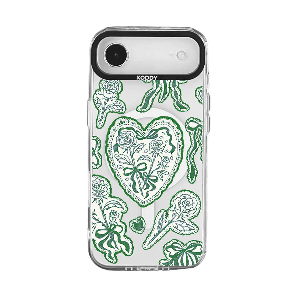 Moss Green Lace Protective iPhone Case