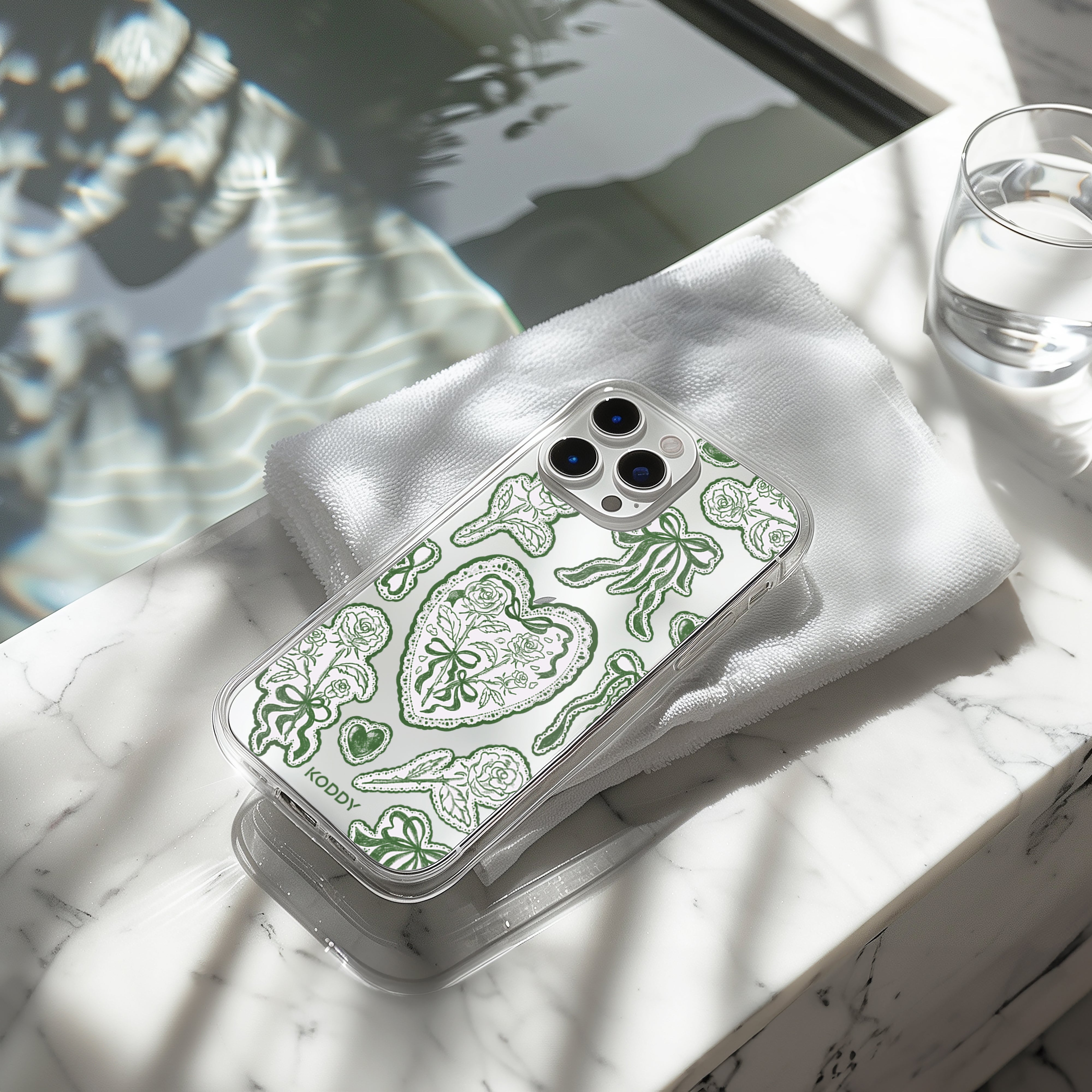 Moss Green Lace Phone Case