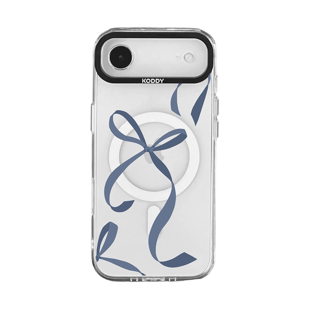 Navy Ribbon Bow iPhone Case