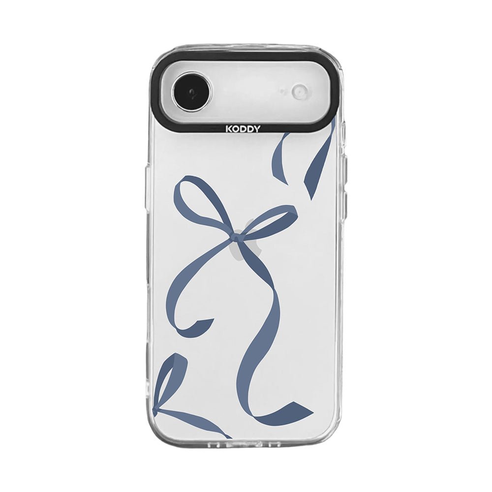 Navy Ribbon Bow iPhone Case