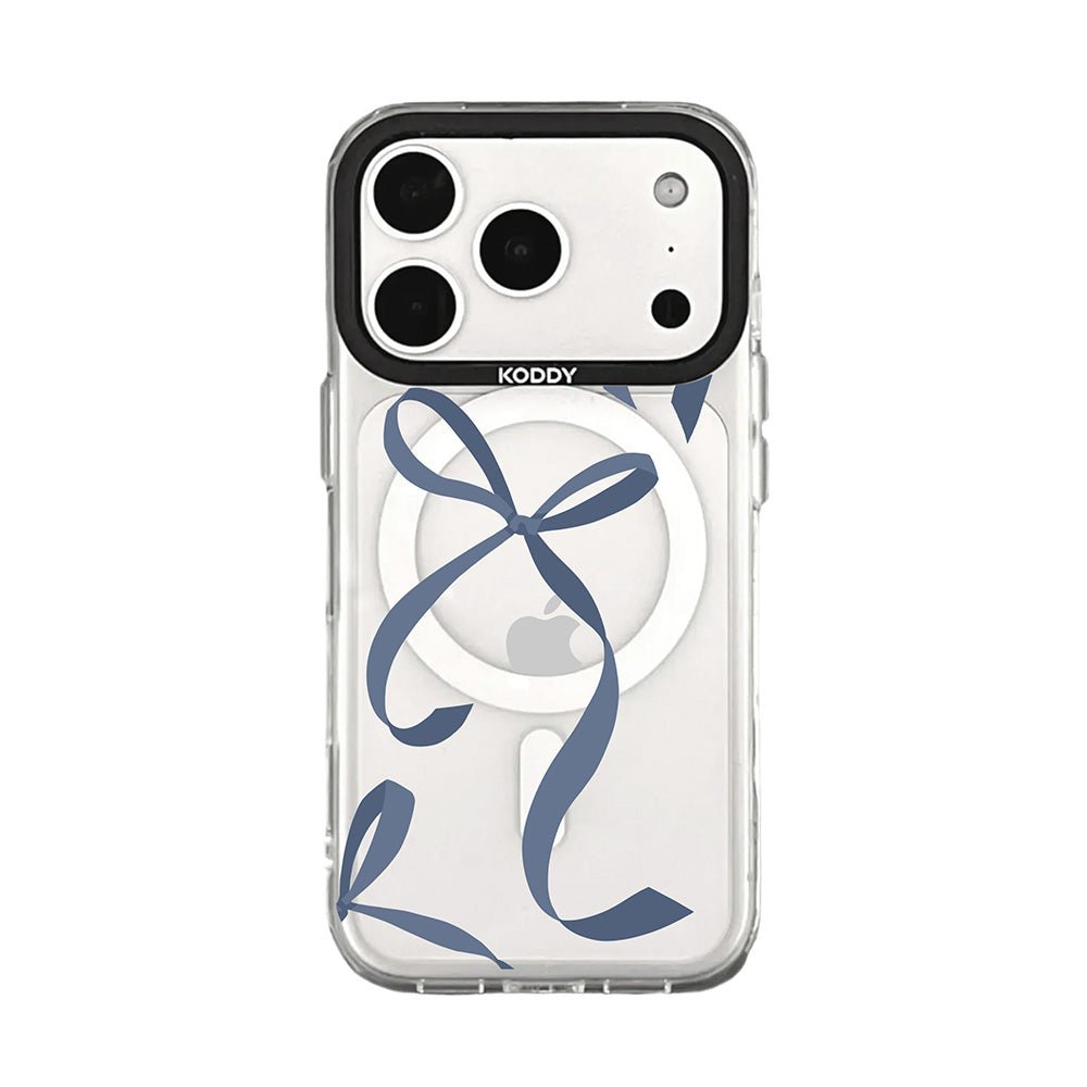 Navy Ribbon Bow iPhone Case