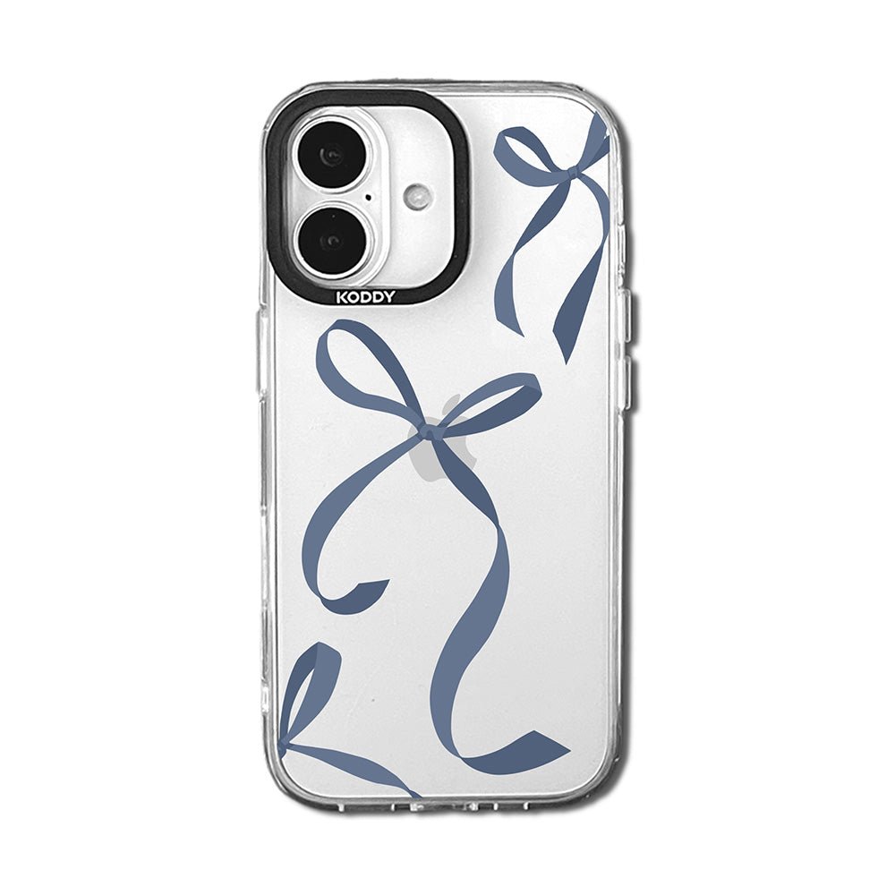 Navy Ribbon Bow iPhone Case