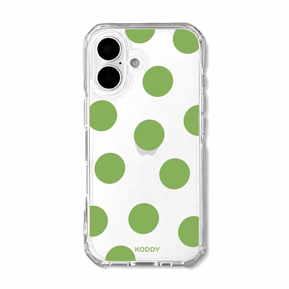 Olive Green Big Polka Dot Phone Case