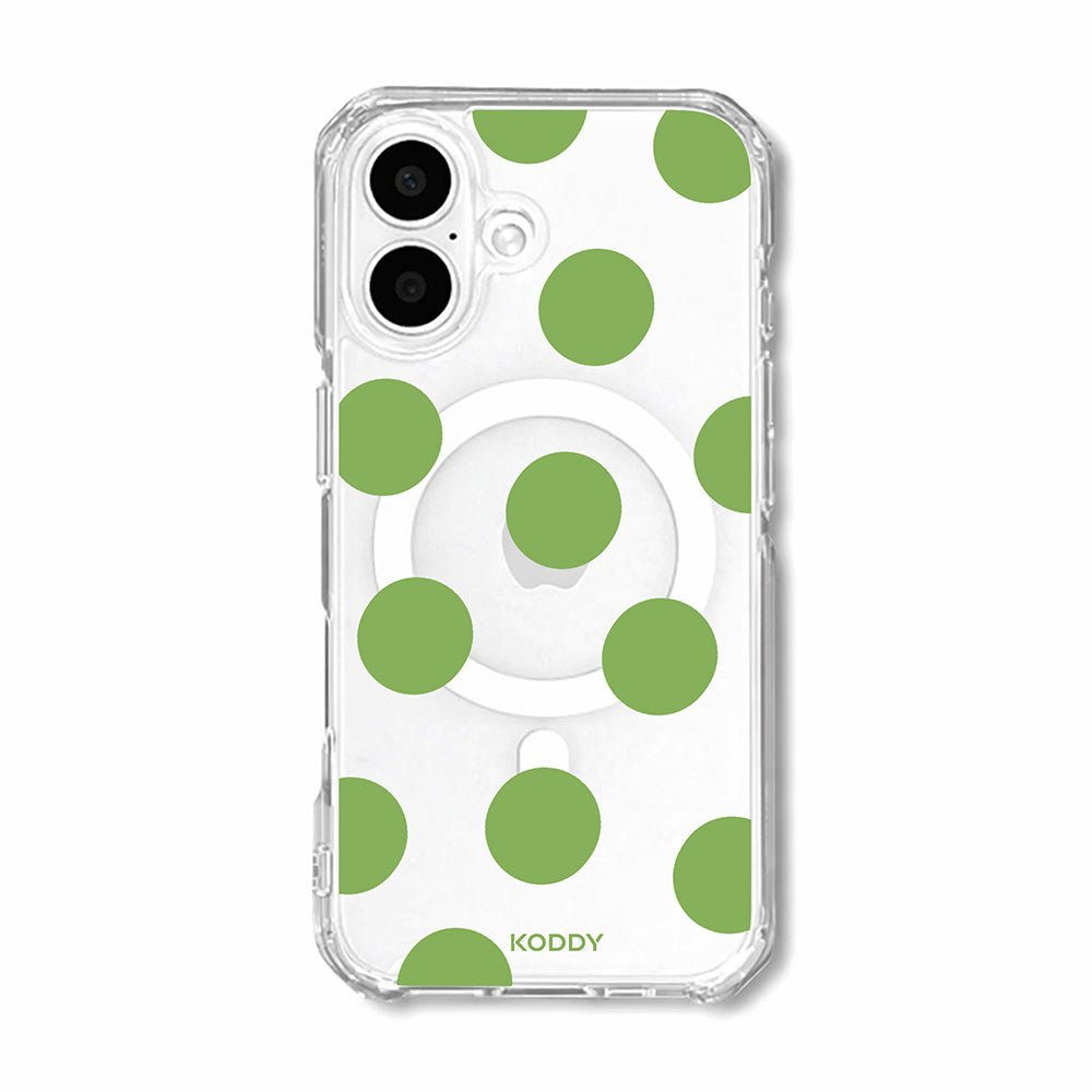 Olive Green Big Polka Dot Phone Case