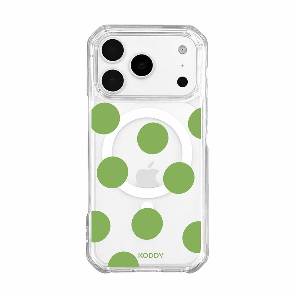 Olive Green Big Polka Dot Phone Case