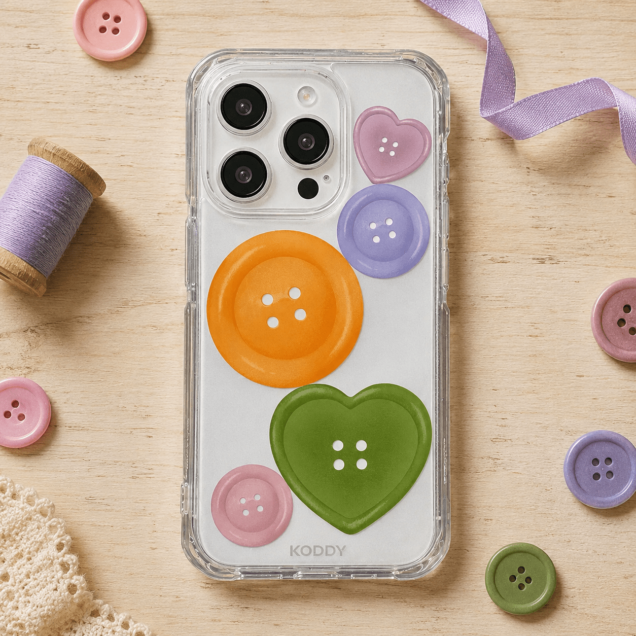 Orange And Green Buttons Phone Case-KODDY aesthetic iphone case UK