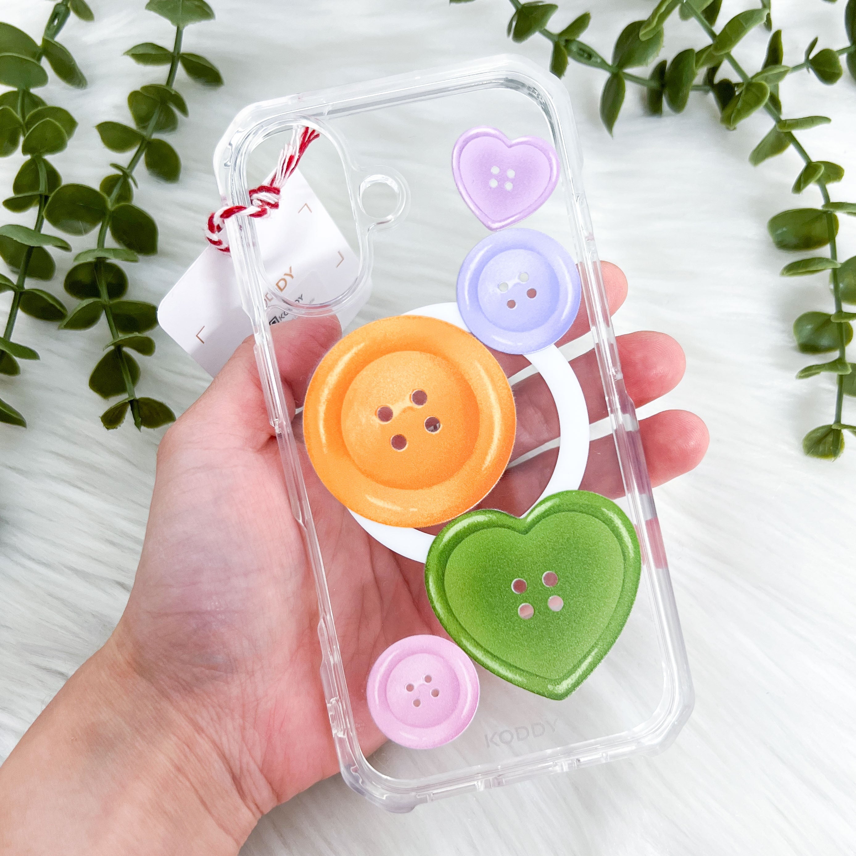 Orange And Green Buttons Phone Case - KODDY