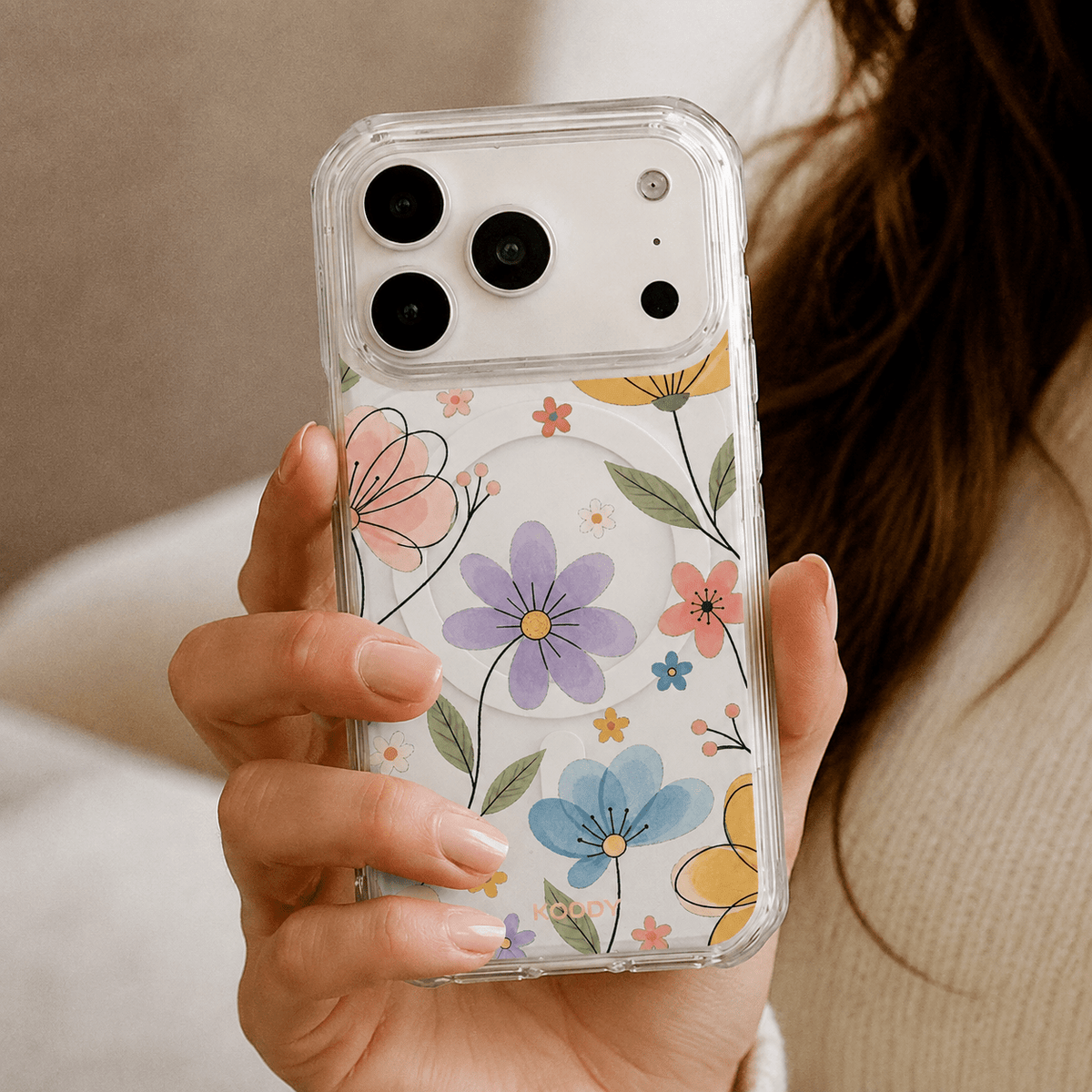 Pastel Daisy Floral Garden Phone Case-KODDY aesthetic iphone case UK