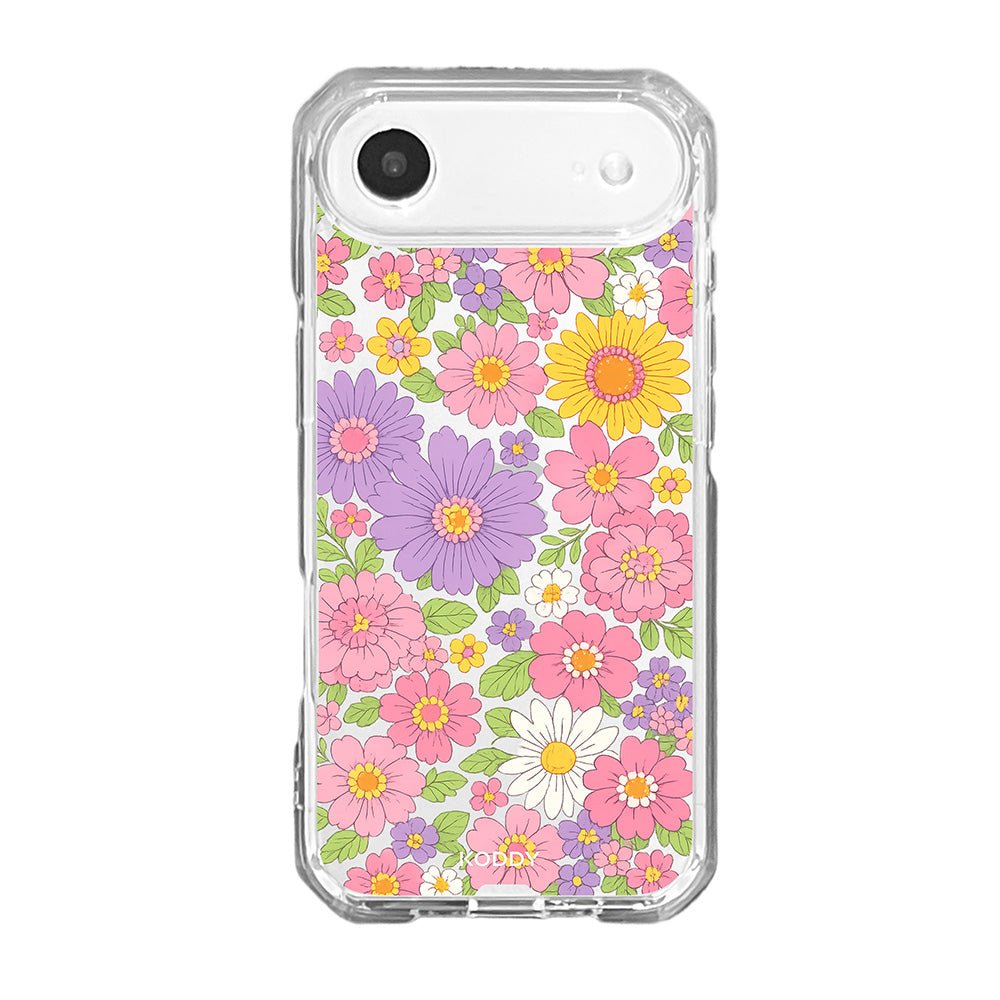 Pastel Floral Garden Clear Phone Case