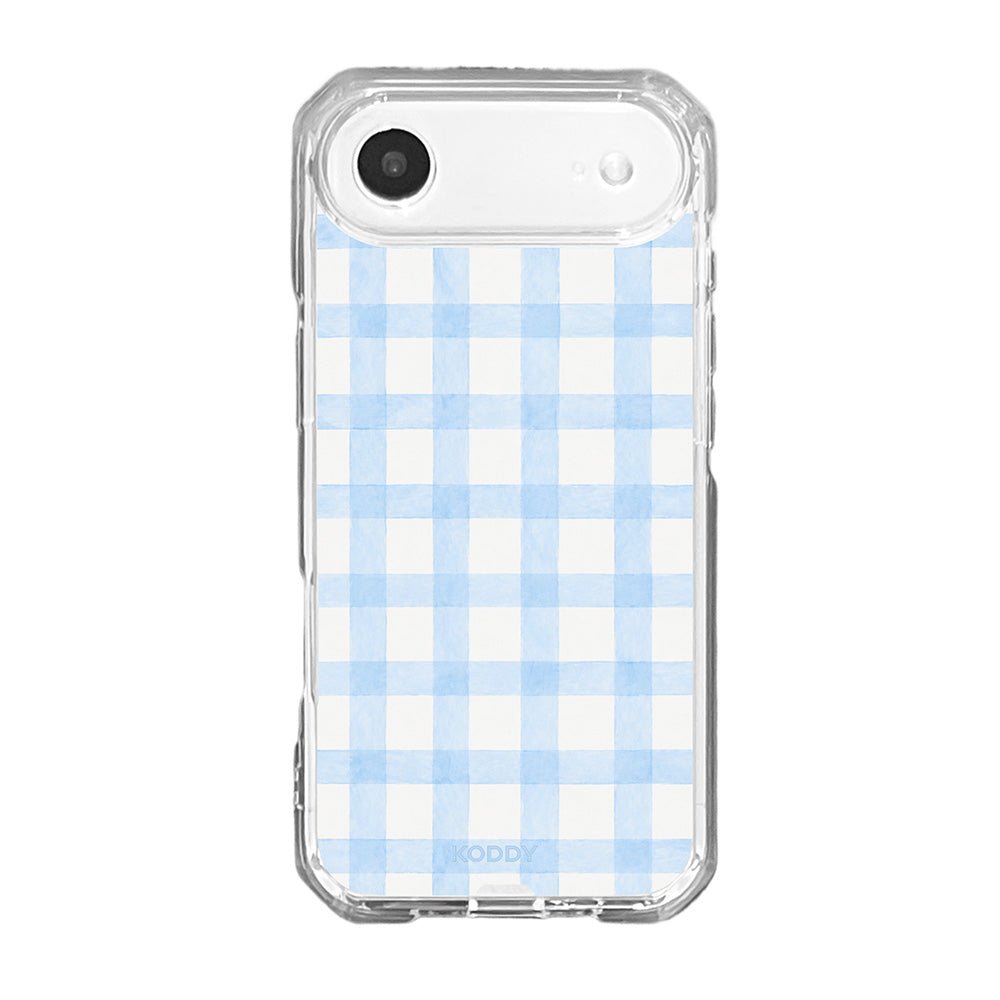 Pastel Sky Blue Checkered Aesthetic Phone Case
