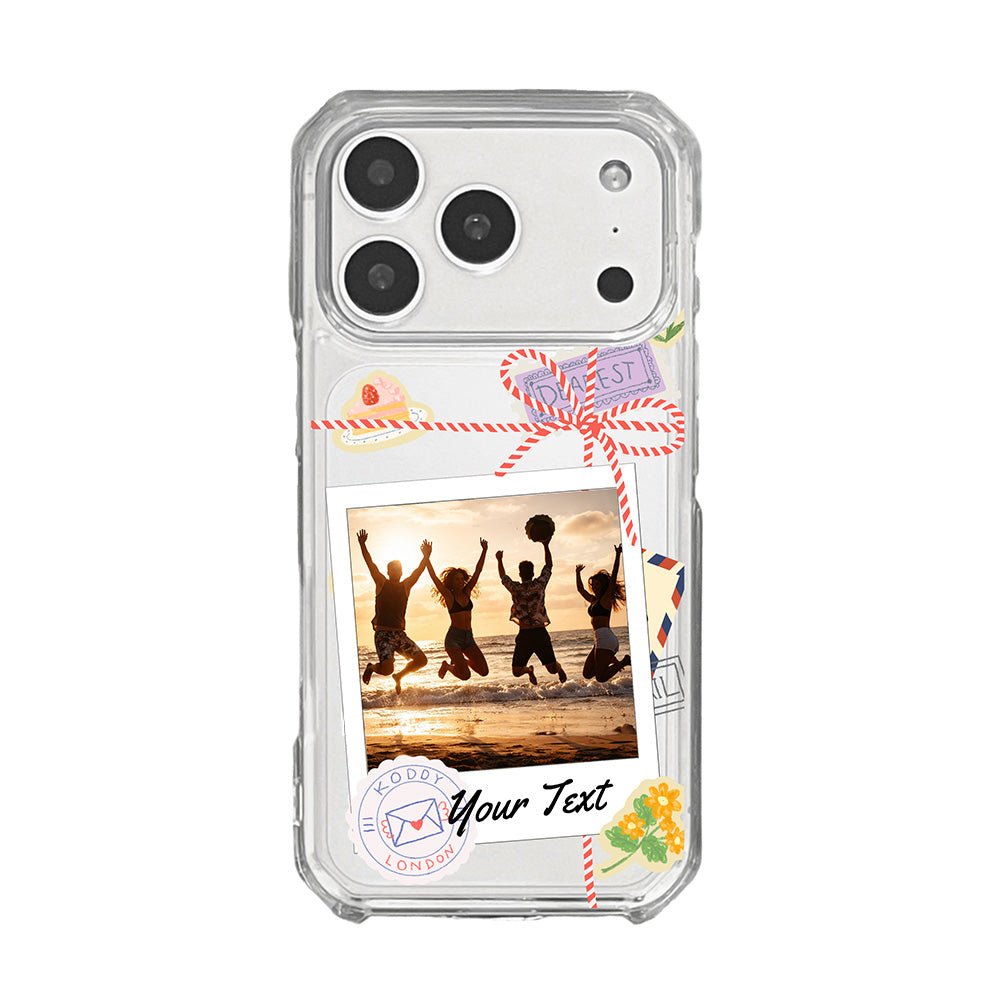 Personalised Instant Camera Photo and Pink Dream Cushion Phone case