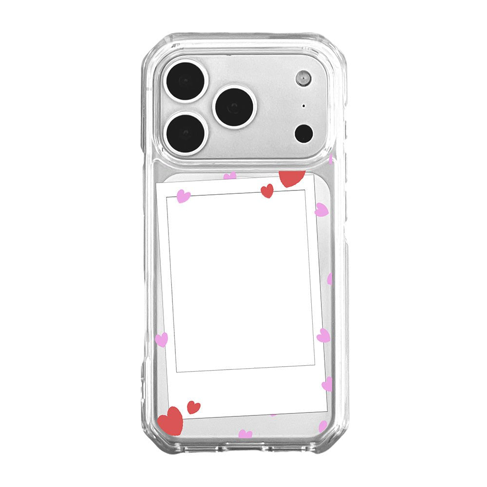 Personalised Pink Hearts Instant Camera Photo Phone case - KODDY