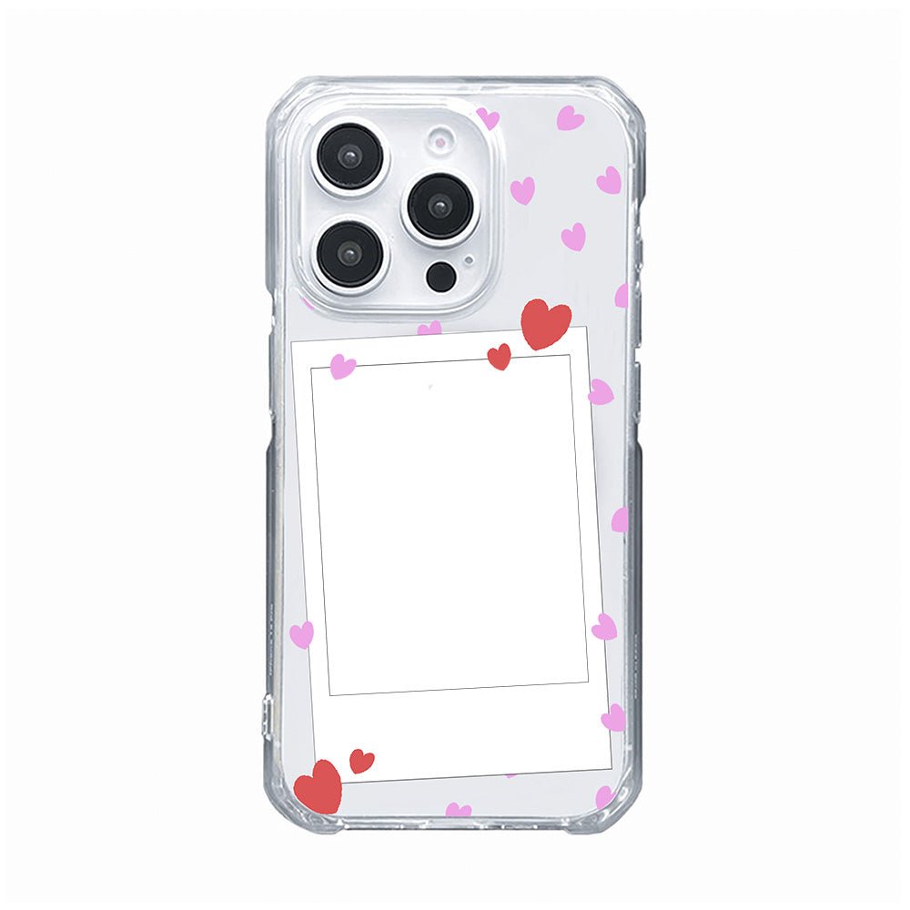 Personalised Pink Hearts Instant Camera Photo Phone case