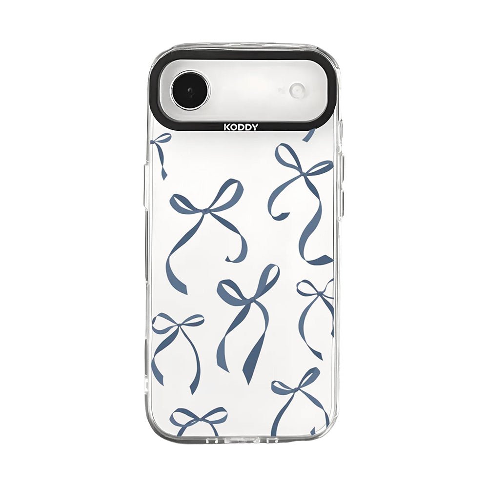 Petite Navy Ribbon Bows Protective iPhone Case - KODDY