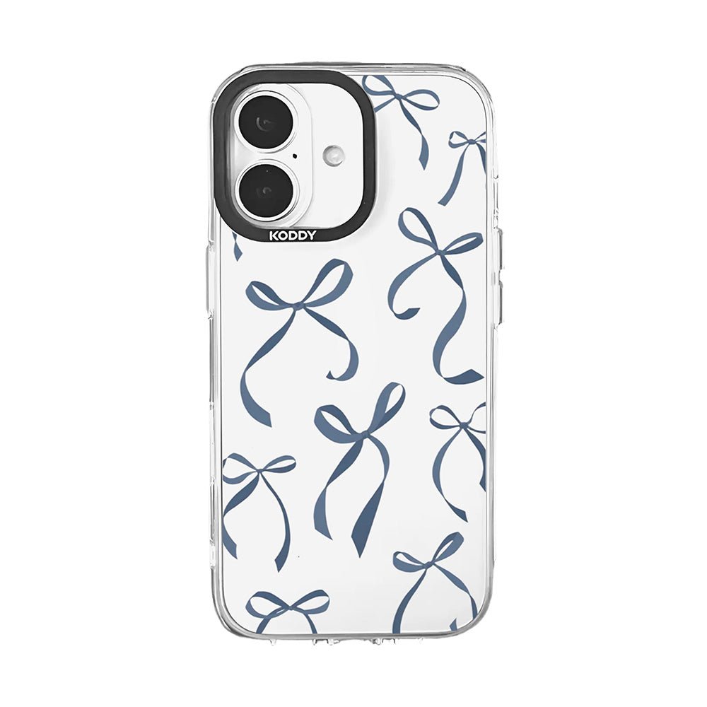 Petite Navy Ribbon Bows Protective iPhone Case - KODDY