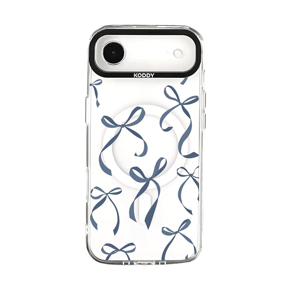 Petite Navy Ribbon Bows Protective iPhone Case - KODDY