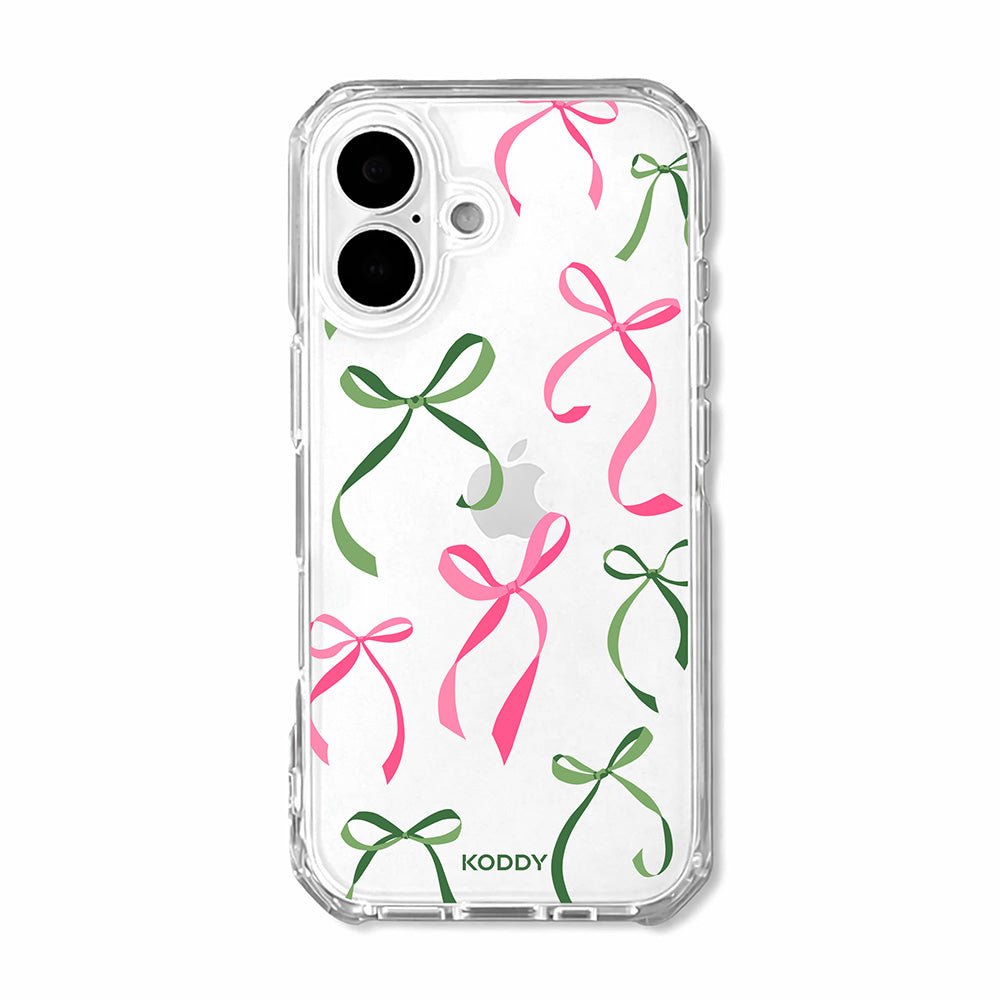 Petite Pink and Green Ribbon Bows Phone Case-KODDY aesthetic iphone case UK
