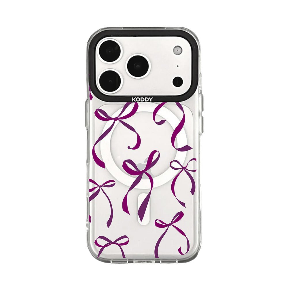 Petite Purple Ribbon Bows iPhone Case - KODDY