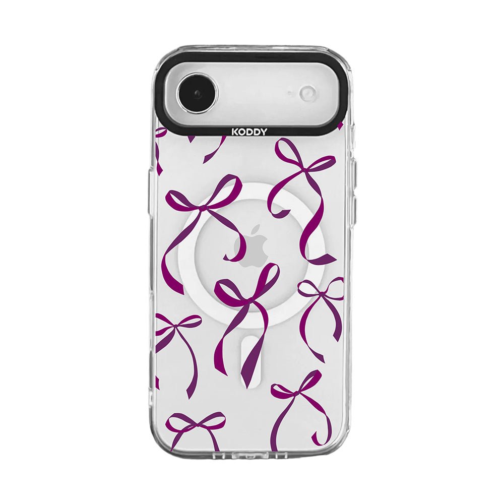 Petite Purple Ribbon Bows iPhone Case