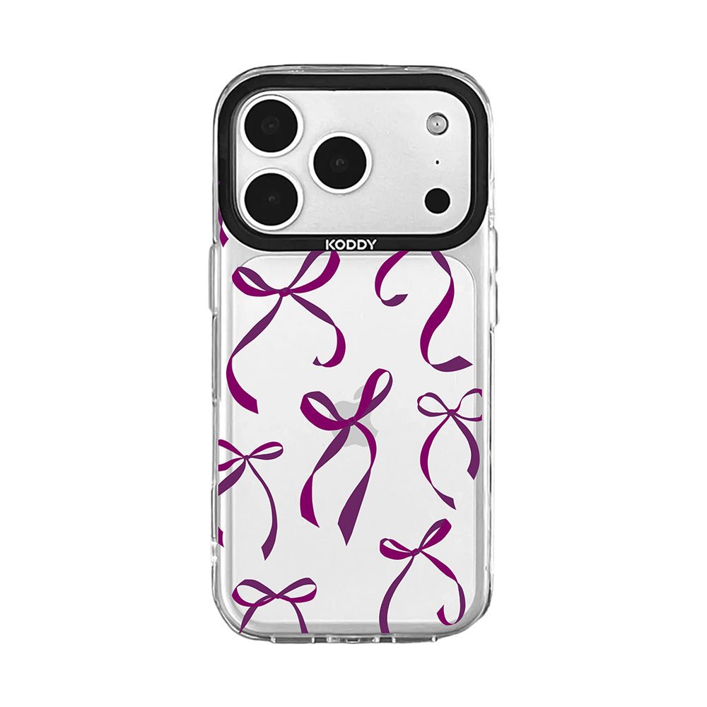 Petite Purple Ribbon Bows iPhone Case