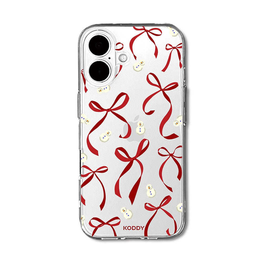 Petite Red Bows and Snowmen Phone Case-KODDY aesthetic iphone case UK