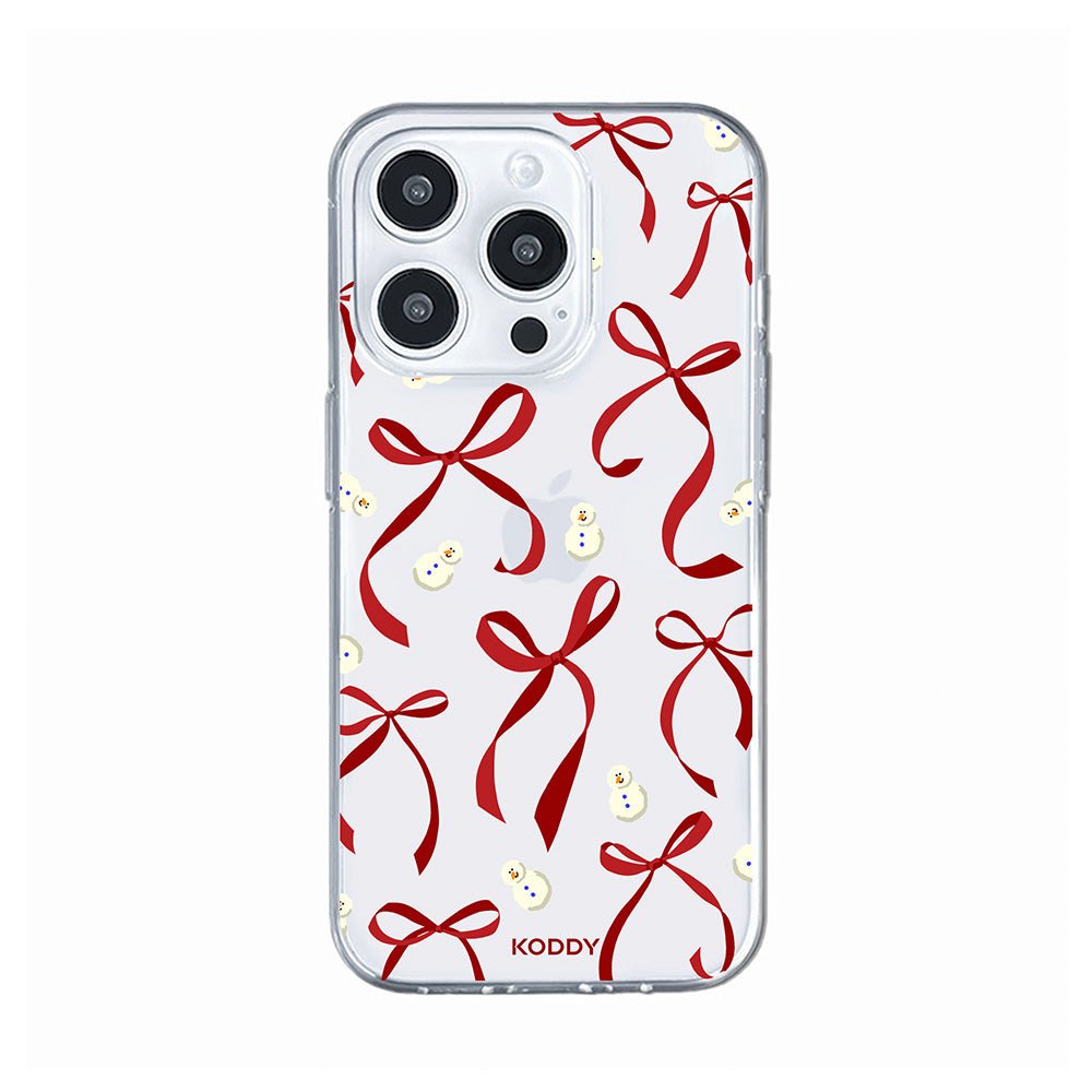Petite Red Bows and Snowmen Phone Case-KODDY aesthetic iphone case UK