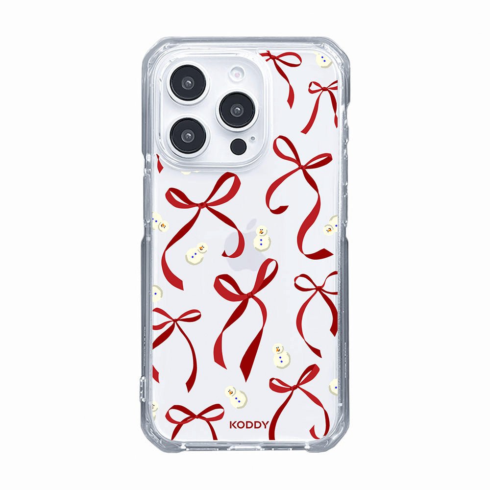 Petite Red Bows and Snowmen Phone Case-KODDY aesthetic iphone case UK